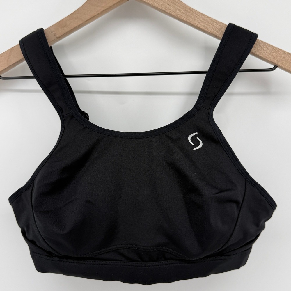 Brooks Moving Comfort Maia Sports Bra Black 32C Underwire 350054 High Impact